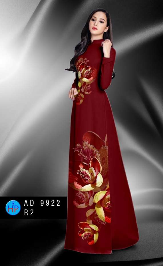 Vải Áo Dài Hoa In 3D AD 9922 44